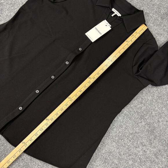 Foxcroft Mary Plus Knit Crepe Long Sleeve Shirt Black NWT Size 1X - Picture 6 of 8